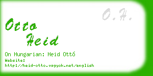 otto heid business card